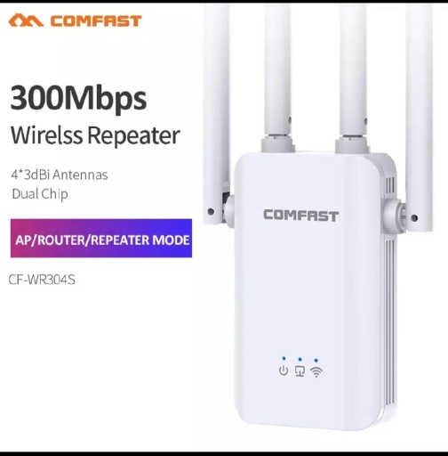Zdjęcie oferty: Repeater wzmacniacz wifi 300mbps Comfast 4 anteny