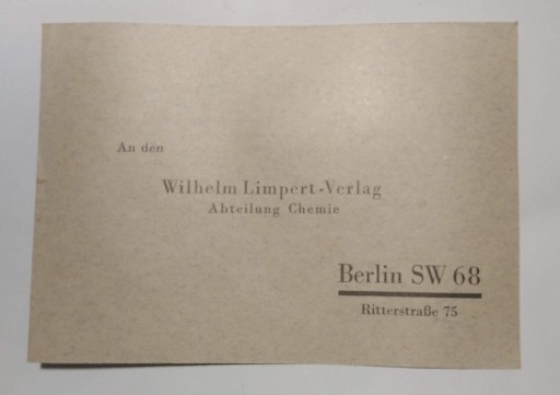 Zdjęcie oferty: Karta z adresem Berlin