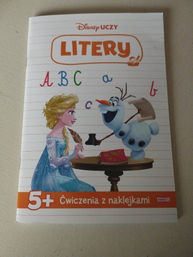 Zdjęcie oferty: Disney Uczy. Litery. Ćwiczenia z naklejkami