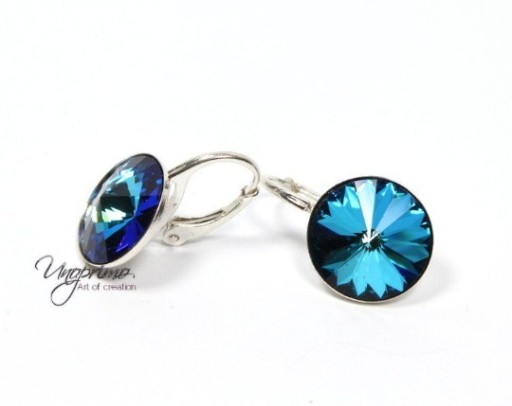 Zdjęcie oferty: Kolczyki srebrne Rivoli Bermuda Blue Swarovski