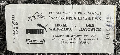 Zdjęcie oferty: Bilet z finału PP 1995: Legia - GKS Katowice 