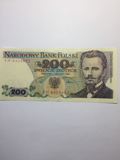 Zdjęcie oferty: 200zł J.Dąbrowski1988r,UNC z paczki ban.seria EM