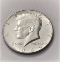 Zdjęcie oferty: 1/2 dolar 1965 half dollar Kennedy (2) Ag  Stan!!