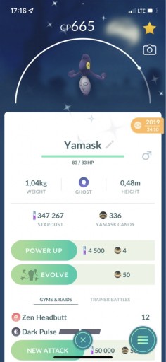 Zdjęcie oferty: Pokemon Go - Shiny Yamask