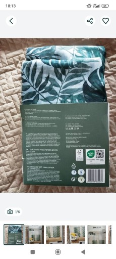 Zdjęcie oferty: 2 firany w liście monstery 137/250cm SMUKEE 2x firana na taśmie z tunelem 