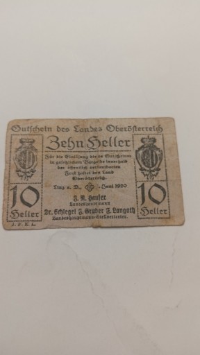 Zdjęcie oferty: 10 Heller 1920 rok Austria 