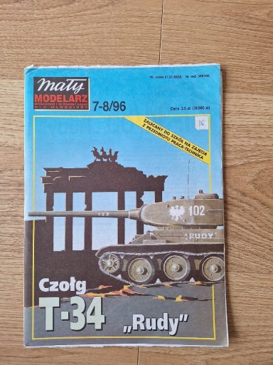 Zdjęcie oferty: Mały Modelarz czołg T-34 Rudy 7-8/1996