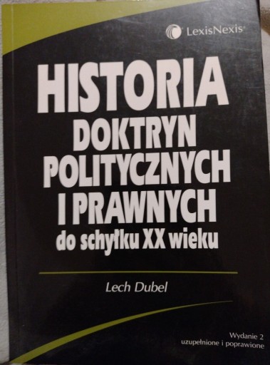 Zdjęcie oferty: Historia doktryn politycznych i prawnych Dubel