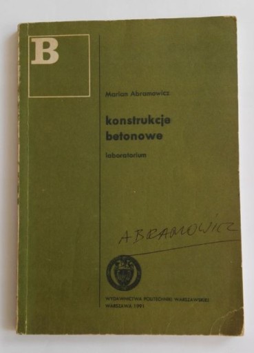 Zdjęcie oferty: Konstrukcje betonowe laboratorium Abramowicz PW