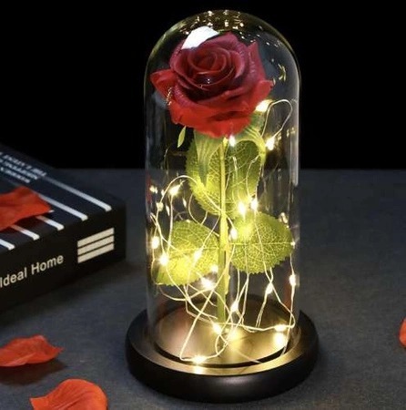 Zdjęcie oferty: LED Róża Wieczna w Szkle Prezent walentynki niej