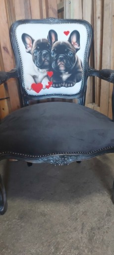 Zdjęcie oferty: fotel ludwik  czarny  buldog