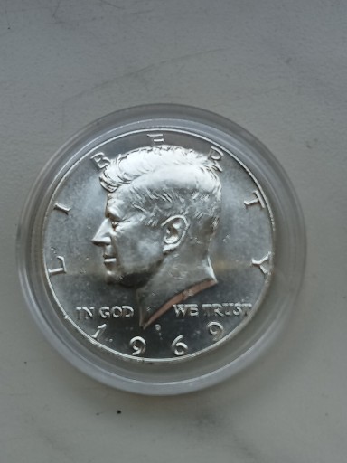 Zdjęcie oferty: USA 1/2 Half Dollar J. Kennedy 1969 r -srebro 
