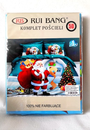 Zdjęcie oferty: Komplet pościeli 5D  z Mikołajem