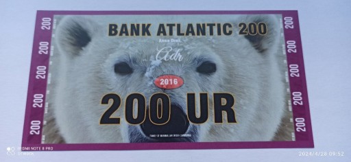 Zdjęcie oferty: 200 UR - Seria niedzwiedzie - Atlantic Bank - 2016