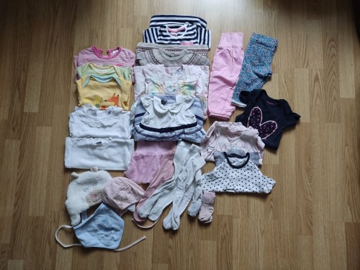 Zdjęcie oferty: Zestaw ubrań paczka paka dla dziewczynki niemowlaka 62 68