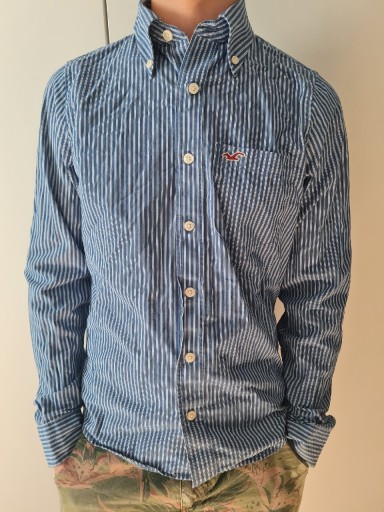 Zdjęcie oferty: Koszula męska hollister bawełniana paski niebieska