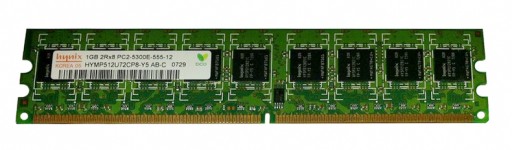 Zdjęcie oferty: HYNIX 1GB ECC DDR2 PC2-5300E HYMP112U72CP8-Y5 AB-C "Retro"