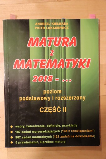 Zdjęcie oferty: Matura z matematyki 2018-...
