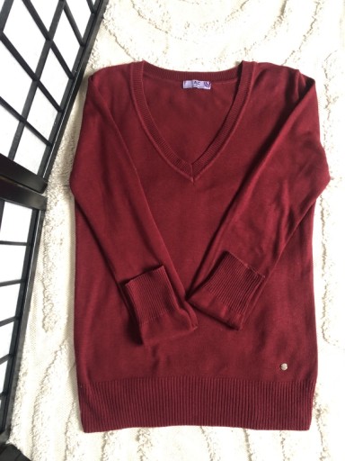 Zdjęcie oferty: Sweter damski bordowy r. 36/38 AJ Fashion