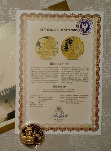 Zdjęcie oferty: Obrona Helu kontradmirał Unrug + certyfikat