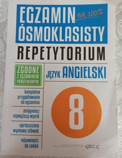 Zdjęcie oferty: Egzamin ósmoklasisty - j. angielski Repetytorium 