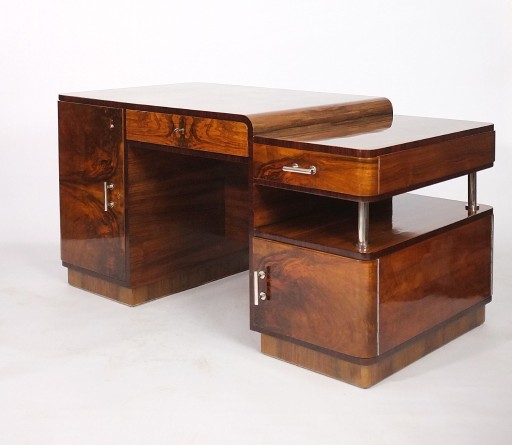 Zdjęcie oferty: BIURKO ART DECO, Szczepan Łojek, lata 30ste, Polska, ORZECH, UNIKAT, RETRO