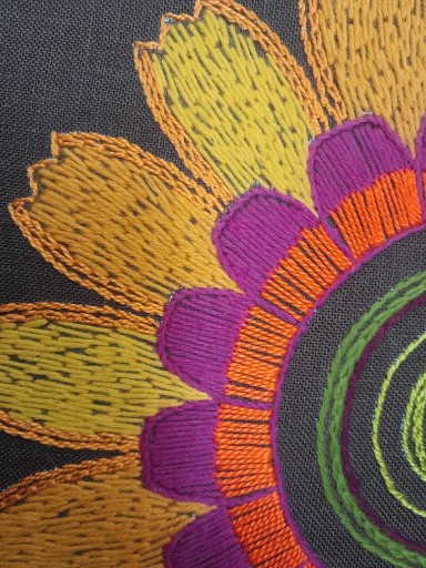 Zdjęcie oferty: Wyszywany haftowany obraz koło 50 cm