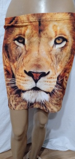 Zdjęcie oferty: spódnica boohoo z lwem Saskia Lion Mini Skirt MULTI-12