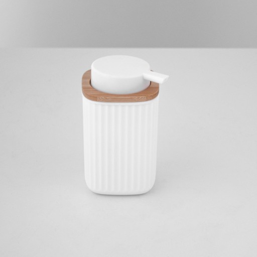 Zdjęcie oferty: Dozownik na mydło w płynie biały PVC+bambus