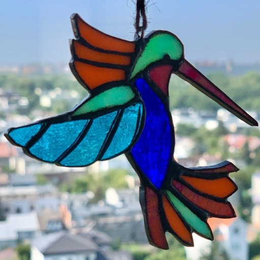 Zdjęcie oferty: Zawieszka witrażowa z kolibrem koliberek