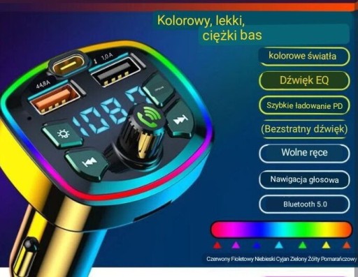 Zdjęcie oferty: TRANSMITER SAMOCHODOWY FM SZYBKA ŁADOWARKA MP3