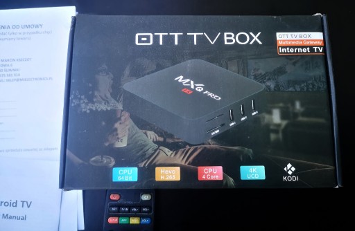 Zdjęcie oferty: SMART TV BOX 8GB 4K DEKODER ANDROID TV ZESTAW 