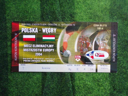 Zdjęcie oferty: POLSKA WĘGRY EL. ME. 2004  CHORZÓW 29-03-2003 