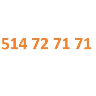 Zdjęcie oferty: 514 72 71 71 starter orange złoty numer #L 