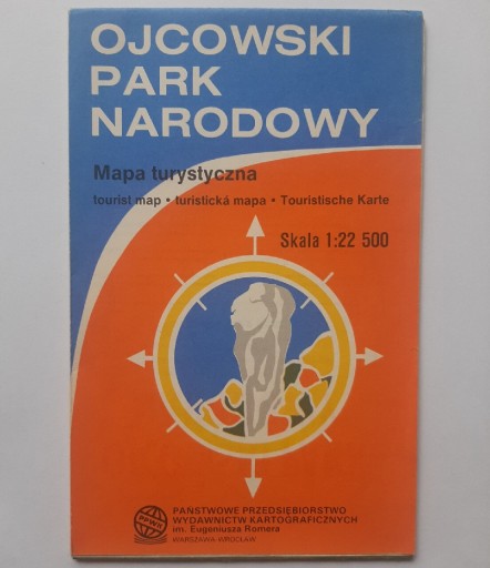 Zdjęcie oferty: Ojcowski Park Narodowy mapa turystyczna 1990 rok