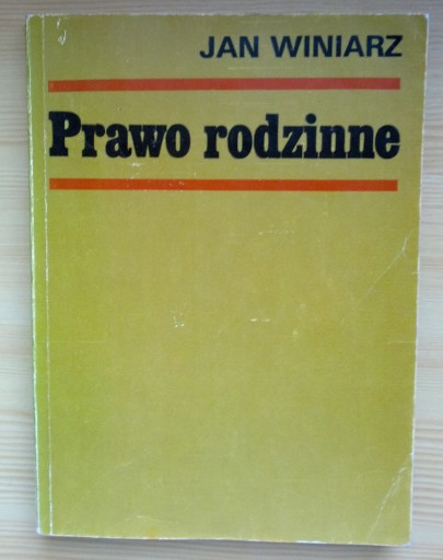 Zdjęcie oferty: Prawo rodzinne Jan Winiarz