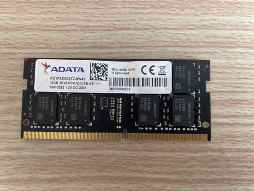 Zdjęcie oferty: Pamięć RAM ADATA DDR4 16GB 3200MHz PC4-3200AE 2Rx8