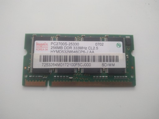 Zdjęcie oferty: Pamięć Hynix PC2700 256MB DDR 333MHz