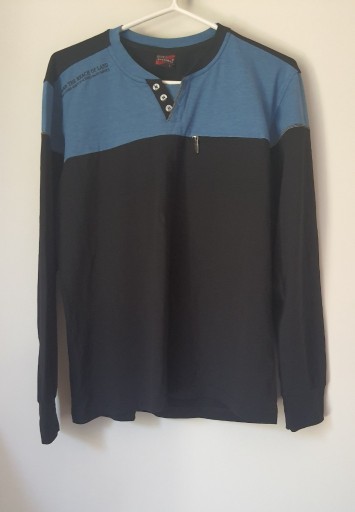 Zdjęcie oferty: bluzka bluza męska czarno-niebieska Overnexs 40/L