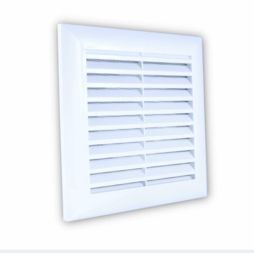 Zdjęcie oferty: Kratka wentylacyjna biała skośna 14x14 zew - 17x17 cm 