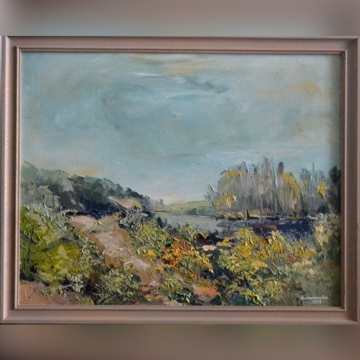 Zdjęcie oferty: pejzaż- Nad wodą olej 50x40 Baranowska.