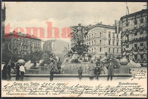 Zdjęcie oferty: SZCZECIN Stettin Manzelbrunnen mieszkańcy  1900