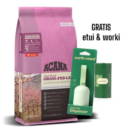 Zdjęcie oferty: ACANA SINGLES Grass-Fed Lamb 17 kg + GRATIS etui i worki Earth Rated