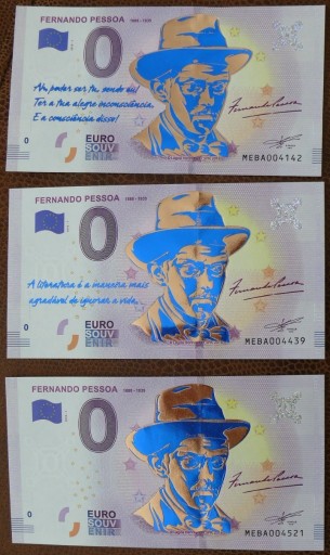 Zdjęcie oferty: Banknoty 0 Euro Souvenir Pessoa 2018-1 GOLD Zes. 3