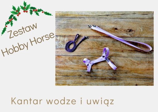 Zdjęcie oferty: Zestaw Uwiąz + ogłowie Hobby Horse fioletowy  