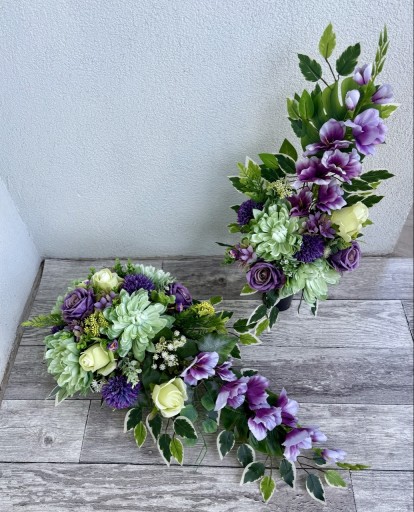 Zdjęcie oferty: Komplet nagrobny stroik bukiet wazon