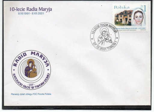 Zdjęcie oferty: koperta FDC - 3798 - Radio Maryja