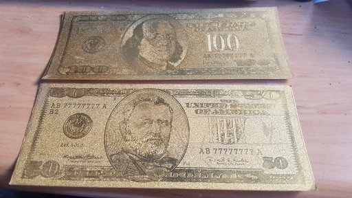 Zdjęcie oferty: Banknoty foliowe atrapa dolary numizmatyka 