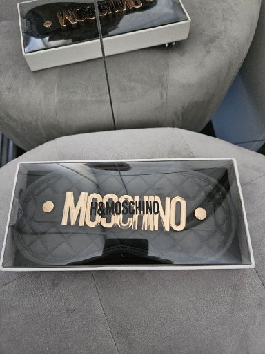 Zdjęcie oferty: Moschino & h&m maska do spania złota skóra czarna