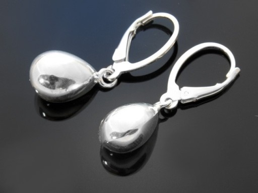 Zdjęcie oferty: Krople srebrne wiszące stylowe kolczyki
